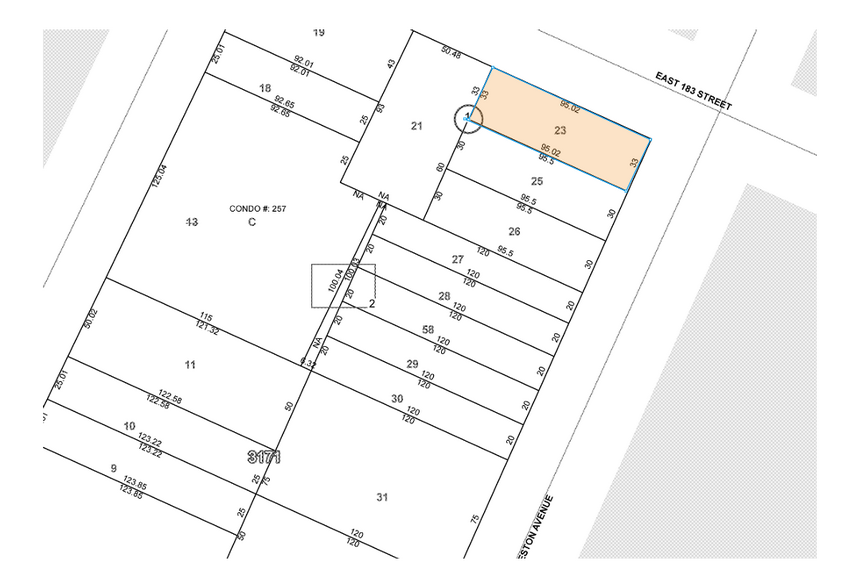 114 E 183rd St, Bronx, NY à louer - Plan cadastral - Image 3 de 3