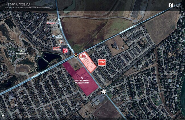 Plus de détails pour FM 725 and County Line, New Braunfels, TX - Commerce de détail à louer