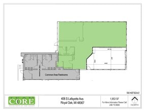 402-408 S Lafayette Ave, Royal Oak, MI à louer Plan d’étage- Image 1 de 1