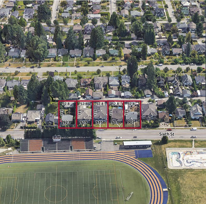 907-923 Sixth St, New Westminster, BC for sale Aerial- Image 1 of 3