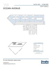 1299 Ocean Ave, Santa Monica, CA à louer Plan d’étage- Image 1 de 1