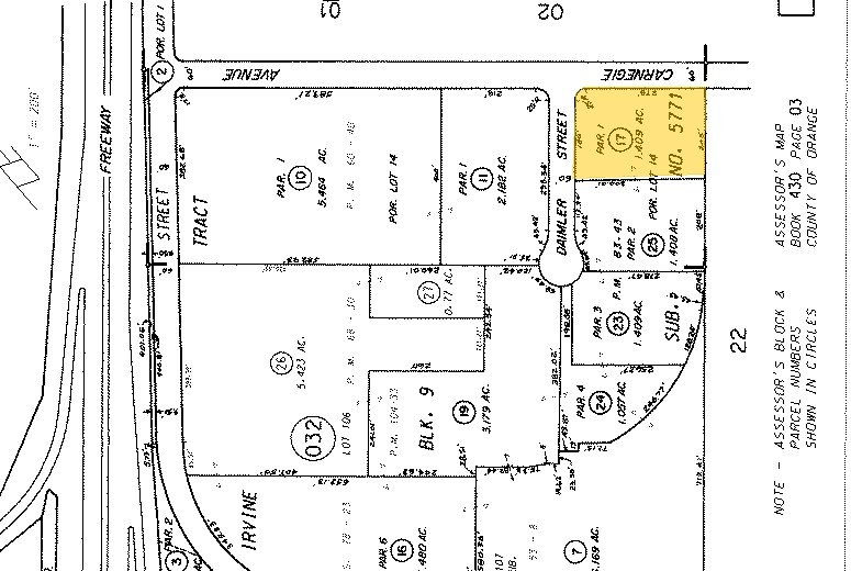 1840-1856 Carnegie Ave, Santa Ana, CA à louer - Plan cadastral - Image 2 de 3