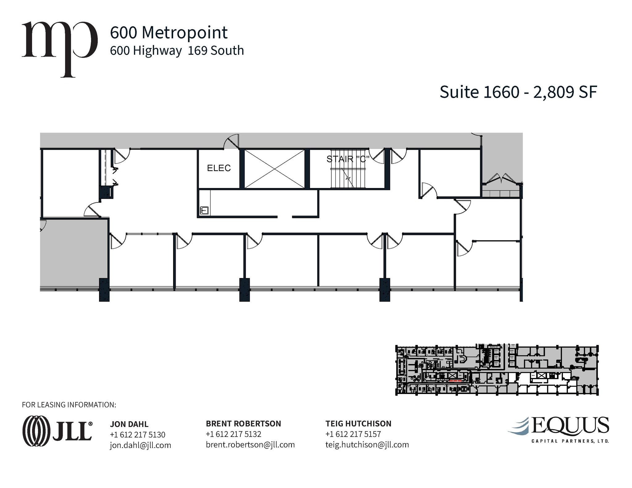 600 Highway 169 S, Saint Louis Park, MN à louer Plan d’étage- Image 1 de 1