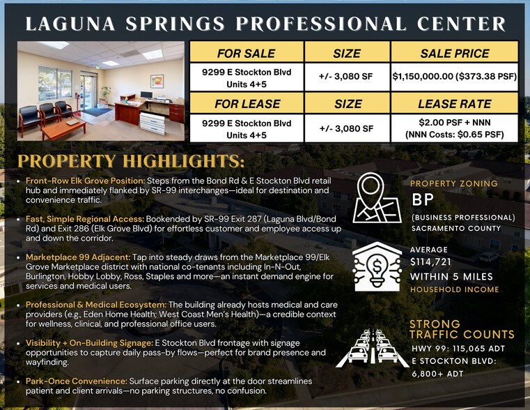 9299 E Stockton Blvd, Elk Grove, CA à vendre - Photo du bâtiment - Image 2 de 9