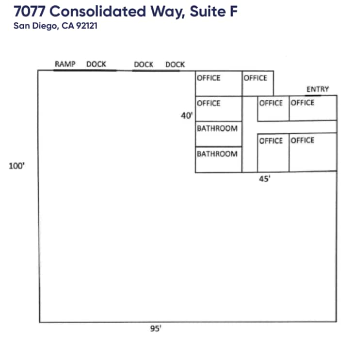 7077 Consolidated Way, San Diego, CA for lease Floor Plan- Image 1 of 1