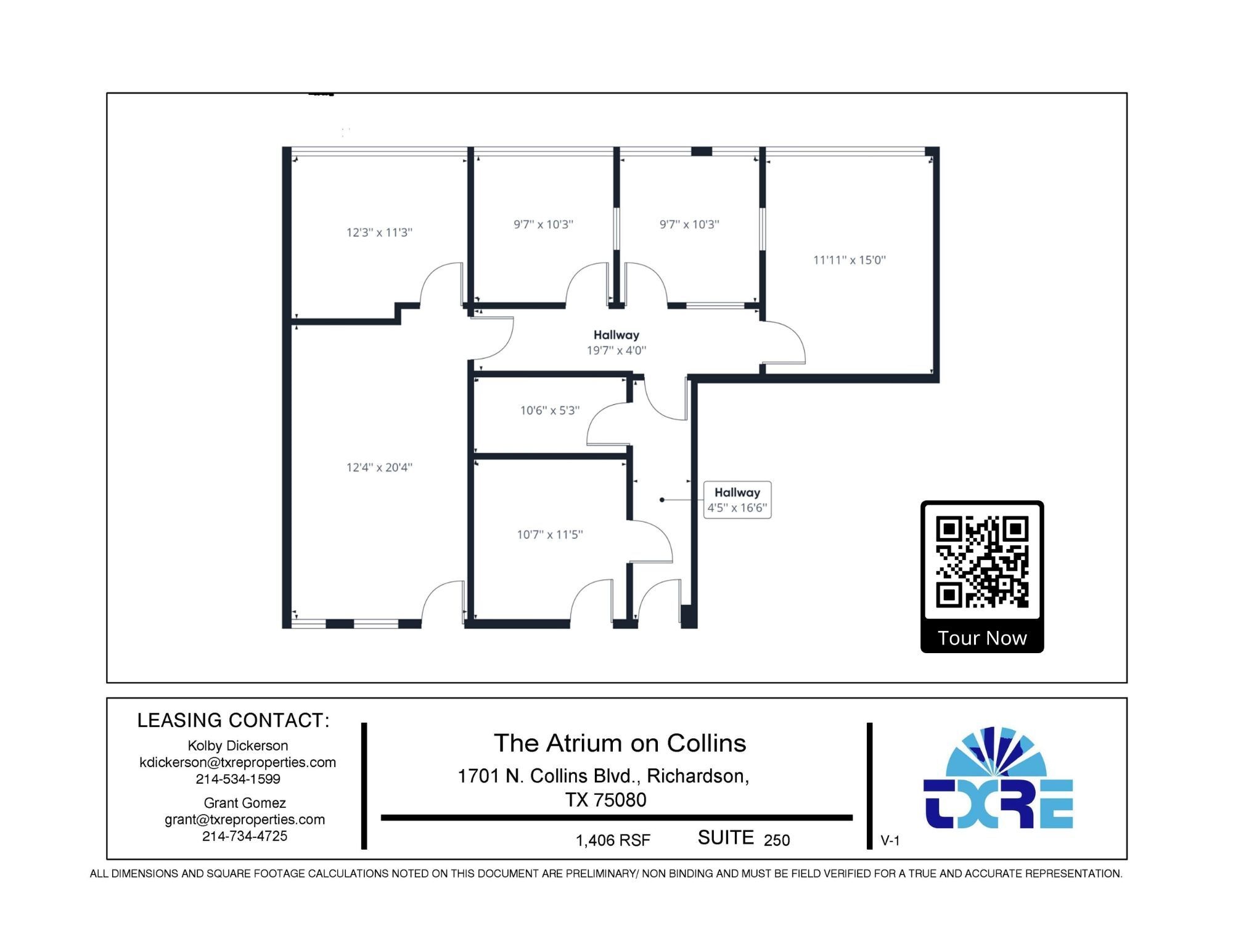 1701 N Collins Blvd, Richardson, TX à louer Plan d’étage- Image 1 de 1
