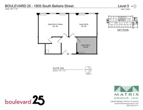 1805 S Bellaire St, Denver, CO à louer Plan de site- Image 1 de 2