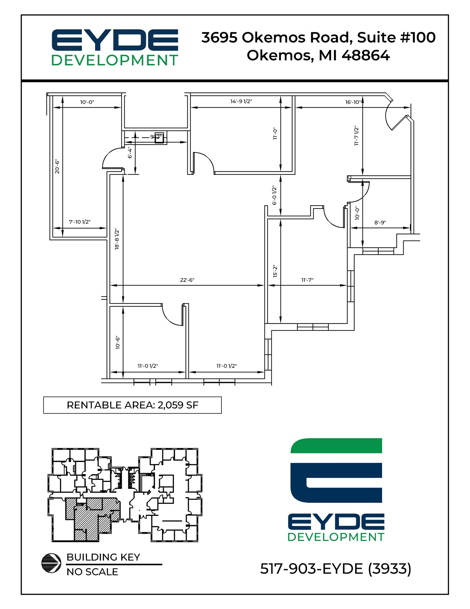 3695 Okemos Rd, Okemos, MI à louer Plan de site- Image 1 de 1