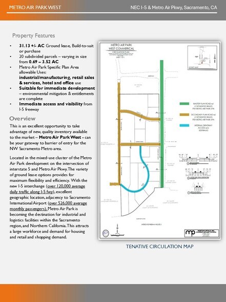 Metro Air Parkway at I-5 Pky, Sacramento, CA à louer - Plan de site - Image 3 de 7