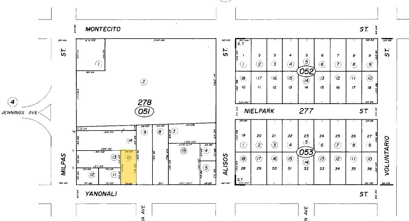 915 E Yanonali St, Santa Barbara, CA à louer Plan cadastral- Image 1 de 2