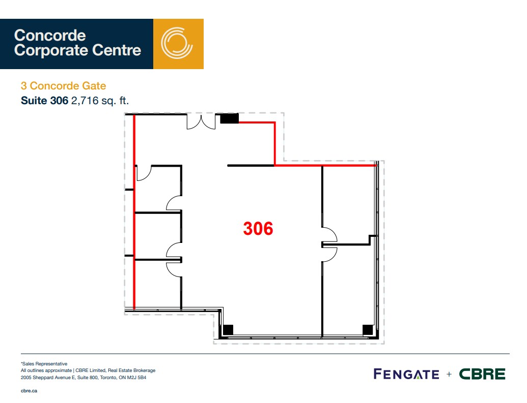 3 Concorde Gate, Toronto, ON for lease Floor Plan- Image 1 of 1