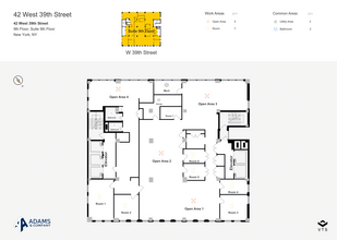 42 W 39th St, New York, NY à louer Plan d  tage- Image 2 de 7