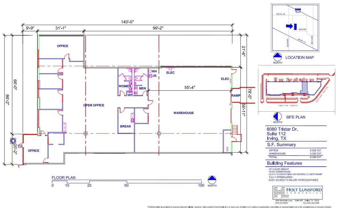 8080 Tristar Dr, Irving, TX à louer Plan d’étage- Image 1 de 1