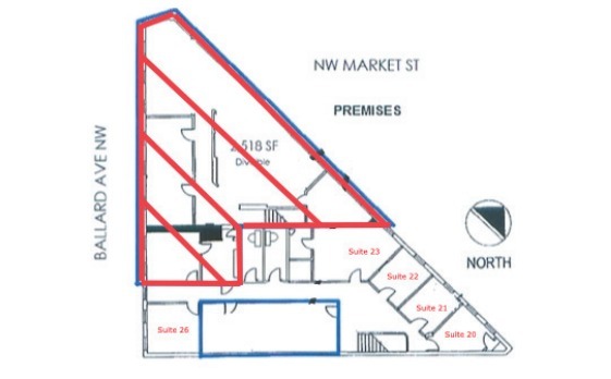 2215 NW Market St, Seattle, WA à louer Plan d  tage- Image 1 de 3