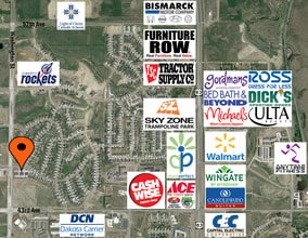 201 Slate Dr, Bismarck, ND - Aérien  Vue de la carte