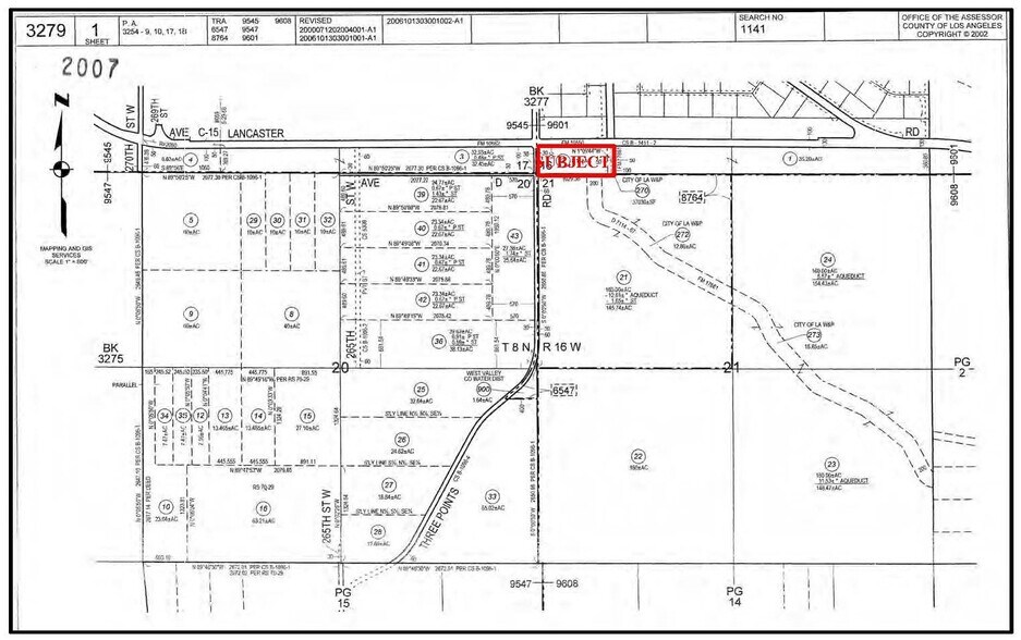 Highway 138, Fairmont, CA à vendre - Plan cadastral - Image 2 de 2