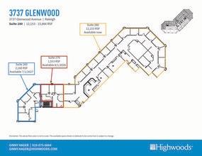 3737 Glenwood Ave, Raleigh, NC for lease Floor Plan- Image 1 of 2