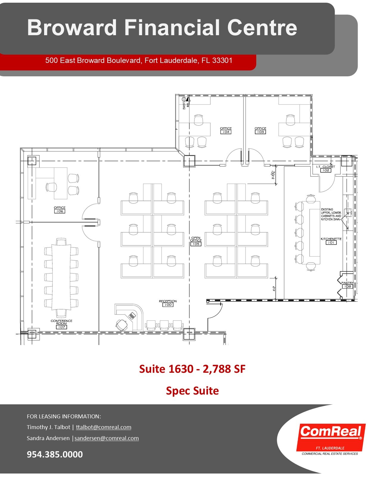 500 E Broward Blvd, Fort Lauderdale, FL for lease Floor Plan- Image 1 of 1