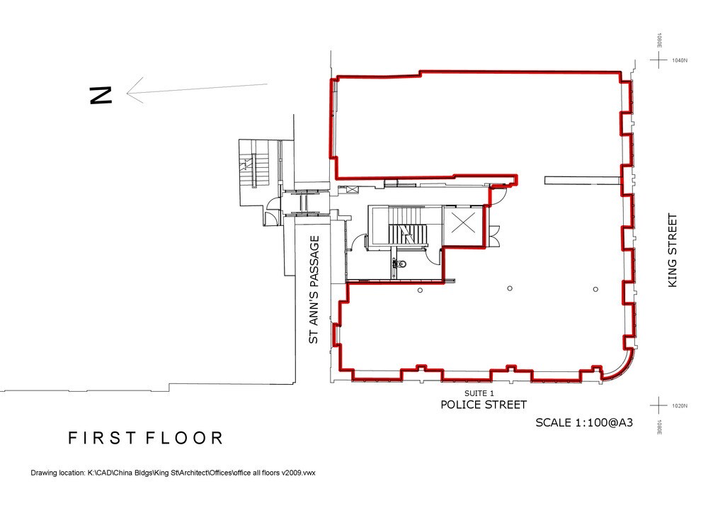 13-17 King St, Manchester à louer Plan d’étage- Image 1 de 3