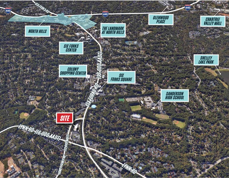 5910-6040 Six Forks rd, Raleigh, NC à louer - Photo du bâtiment - Image 3 de 12