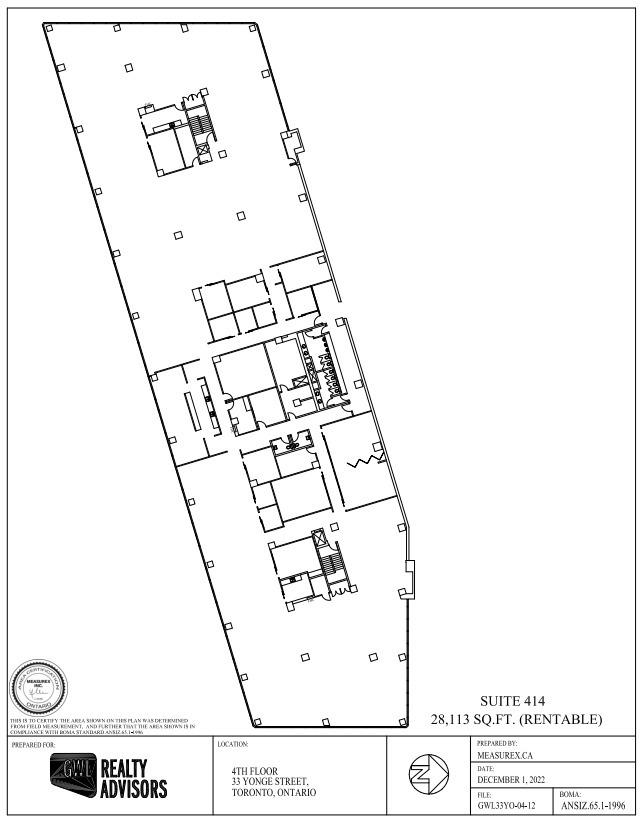 33 Yonge St, Toronto, ON for lease Floor Plan- Image 1 of 1