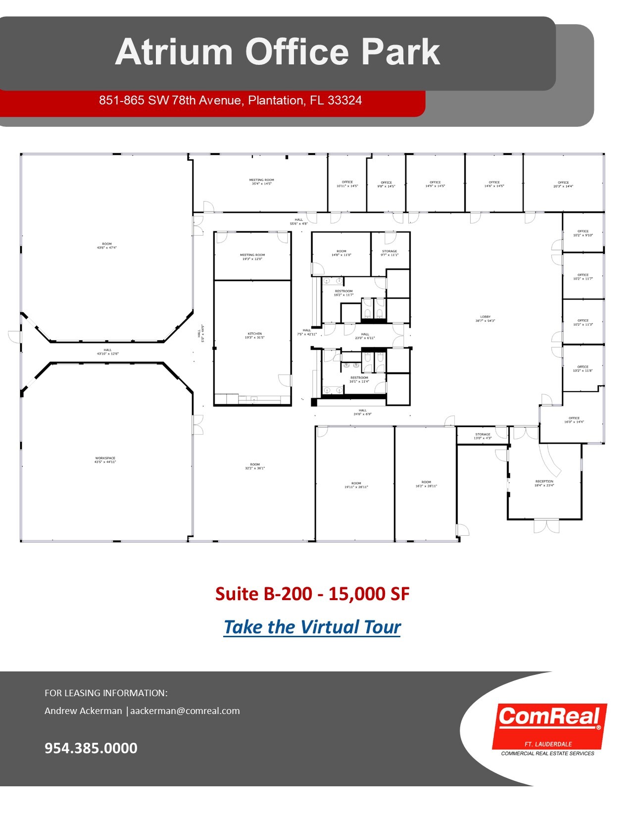 861 SW 78th Ave, Plantation, FL for lease Floor Plan- Image 1 of 1