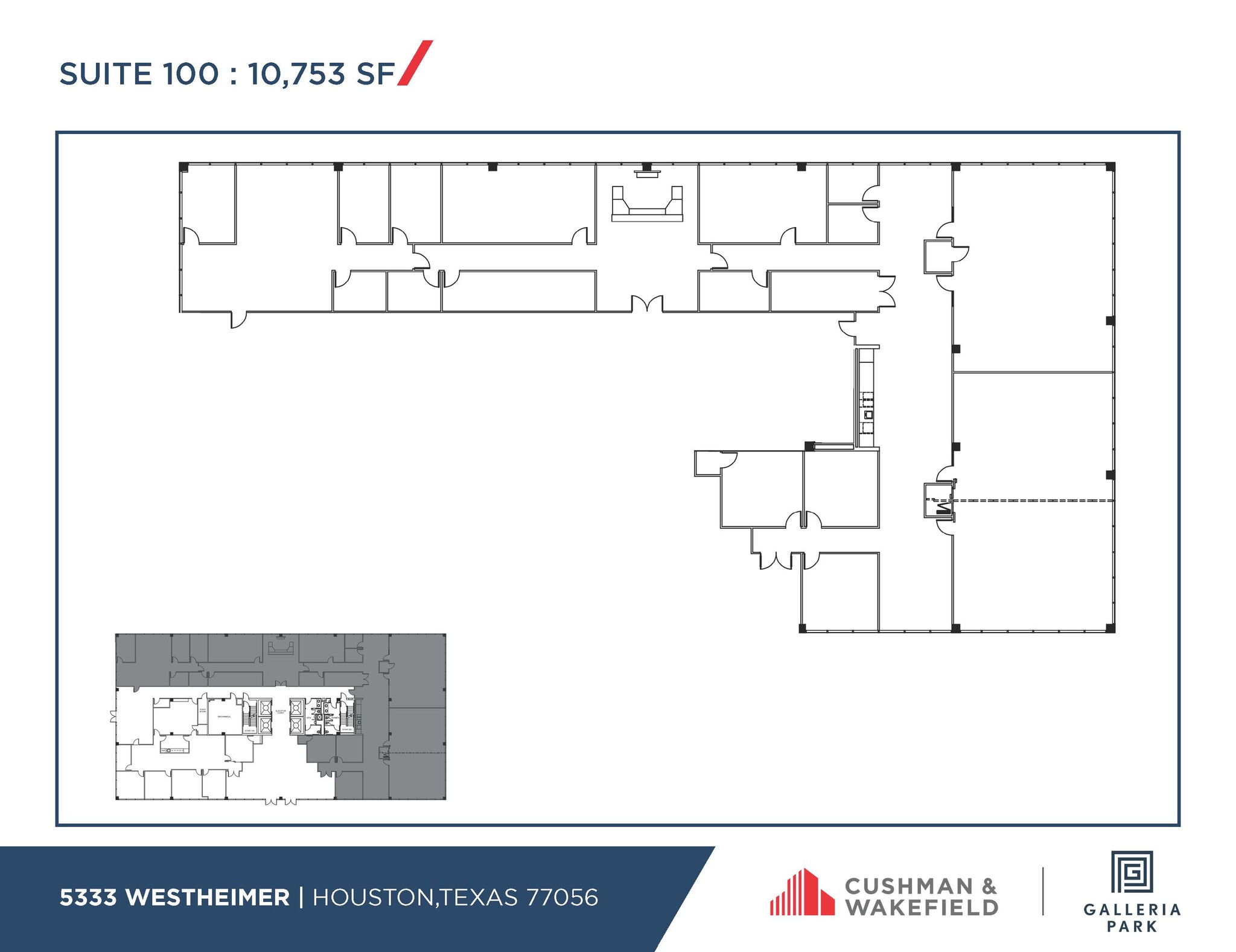 5251 Westheimer Rd, Houston, TX à louer Plan d  tage- Image 1 de 1