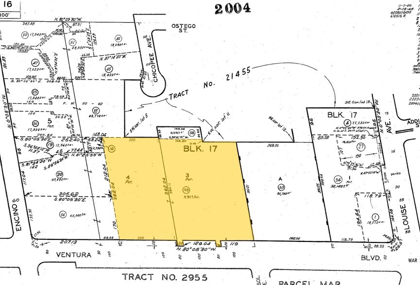 17401-17405 Ventura Blvd, Encino, CA à louer - Plan cadastral - Image 2 de 24