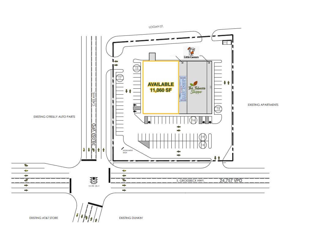 15 S Groesbeck Hwy, Mount Clemens, MI for lease Site Plan- Image 1 of 1