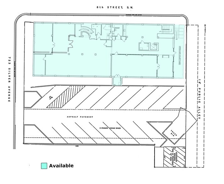 723 Silver Ave SW, Albuquerque, NM à louer - Plan de site - Image 2 de 8
