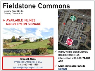 Plus de détails pour 9 Fieldstone Cmn, Tolland, CT - Vente au détail à louer