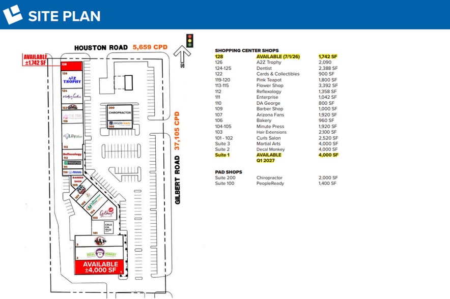 1140-1184 N Gilbert Rd, Gilbert, AZ for lease - Building Photo - Image 2 of 6