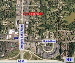 28230 Orchard Lake Rd, Farmington Hills, MI - AERIAL  map view