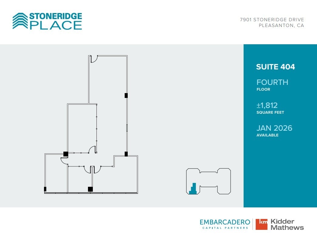 7901 Stoneridge Dr, Pleasanton, CA for lease Floor Plan- Image 1 of 1