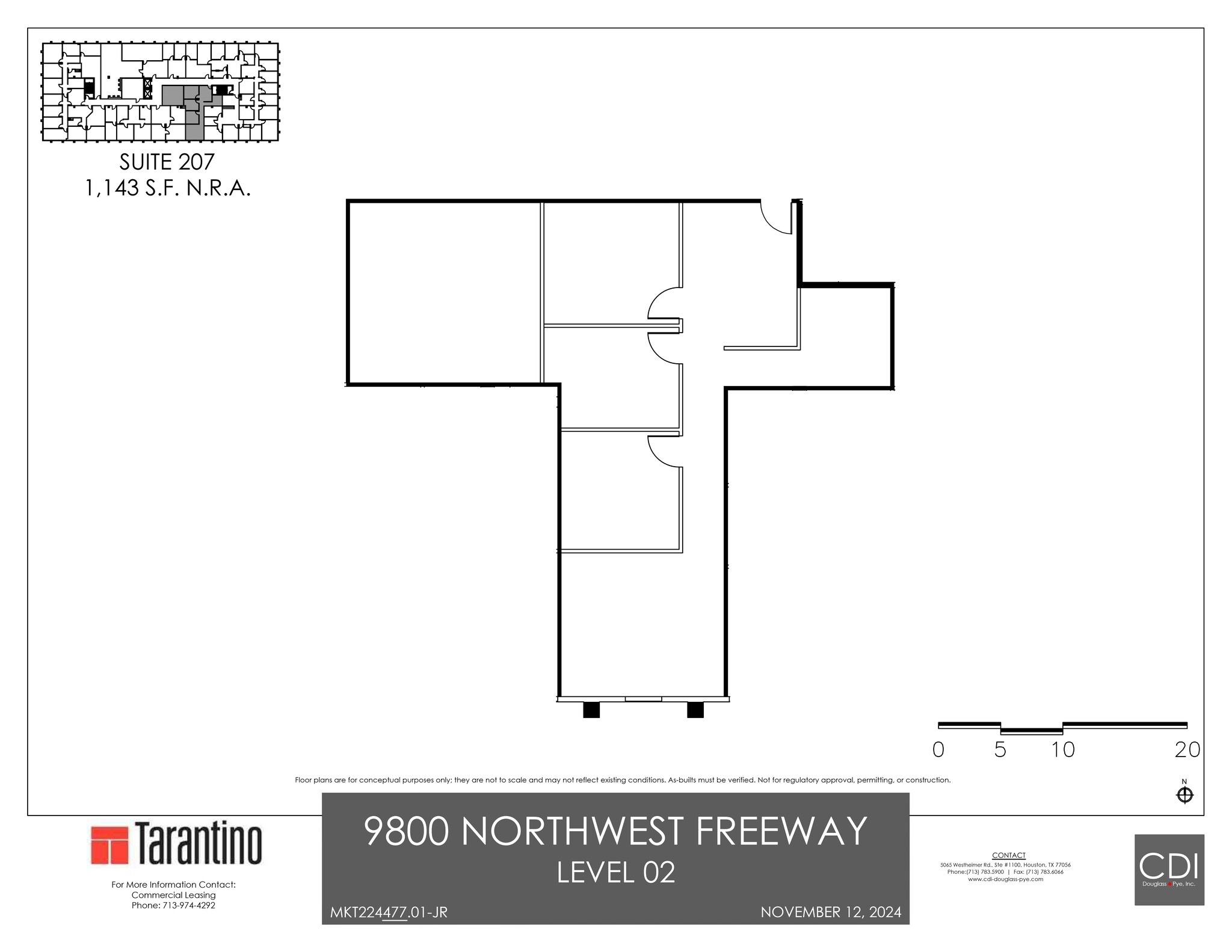 9800 Northwest Fwy, Houston, TX à louer Plan de site- Image 1 de 1