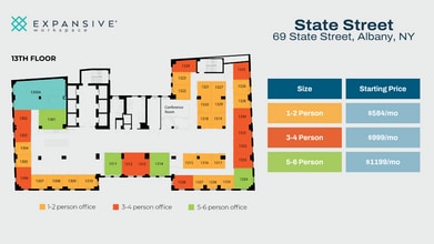 69 State St, Albany, NY à louer Plan d’étage- Image 1 de 4