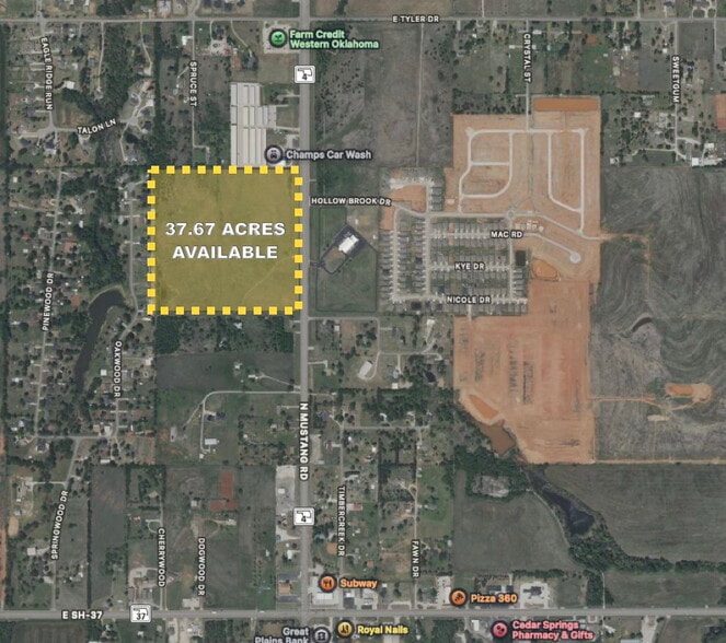 700 blk N Mustang Rd, Tuttle, OK à vendre - Aérien - Image 1 de 2