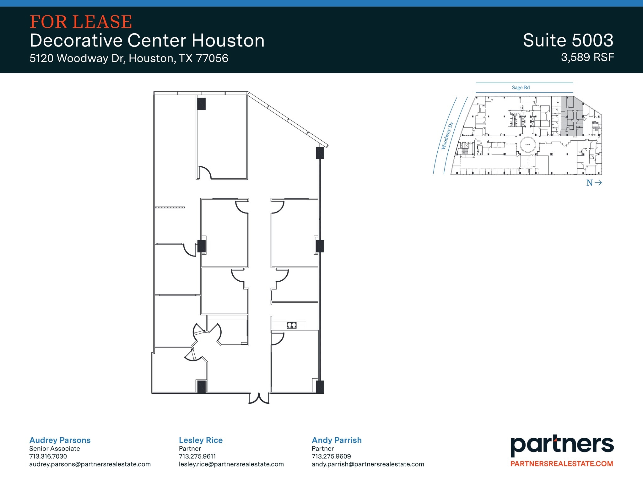 5120 Woodway Dr, Houston, TX à louer Plan de site- Image 1 de 1