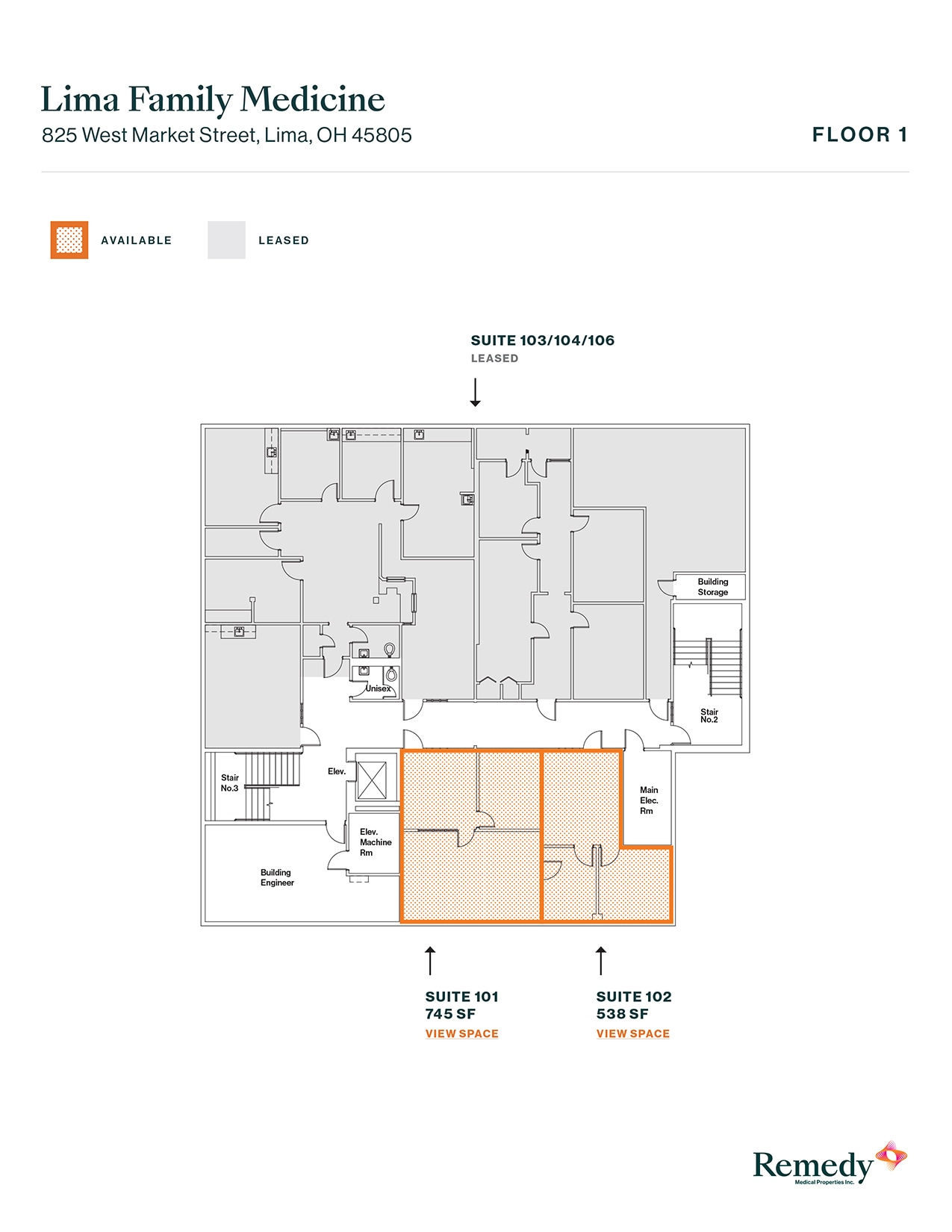 825 W Market St, Lima, OH for lease Floor Plan- Image 1 of 4
