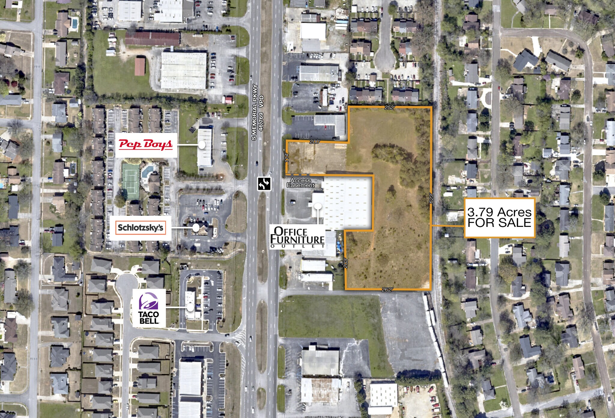 Memorial Parkway Southwest, Huntsville, AL for sale Plat Map- Image 1 of 2