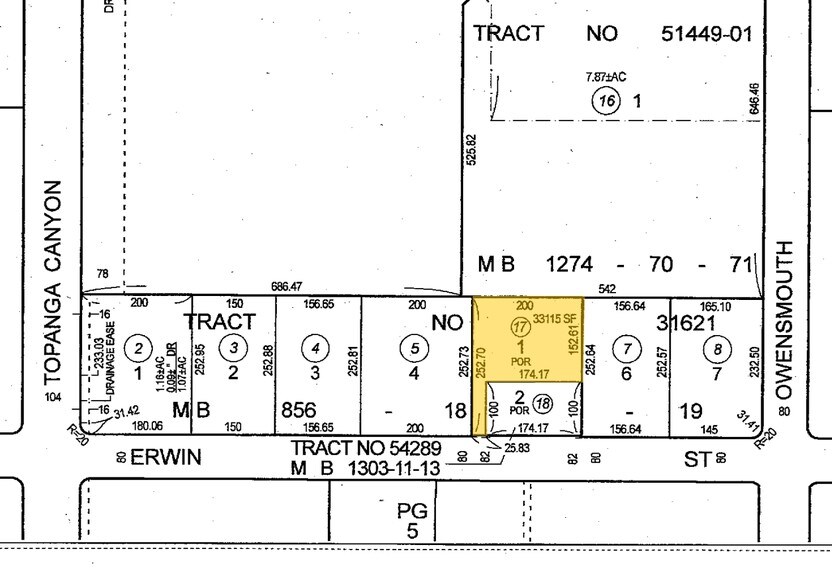 21747 Erwin St, Woodland Hills, CA à vendre - Plan cadastral - Image 2 de 8