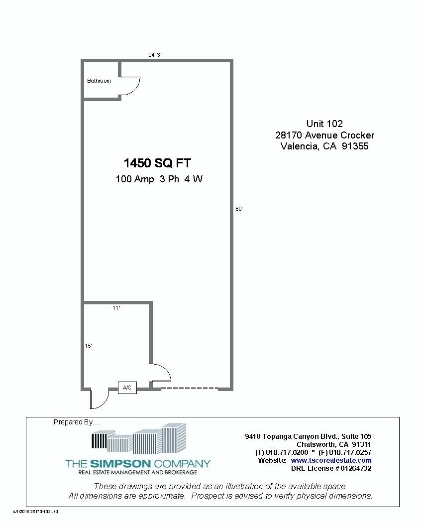 28170 Avenue Crocker, Valencia, CA à louer Plan d’étage- Image 1 de 1