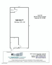 28170 Avenue Crocker, Valencia, CA à louer Plan d’étage- Image 1 de 1