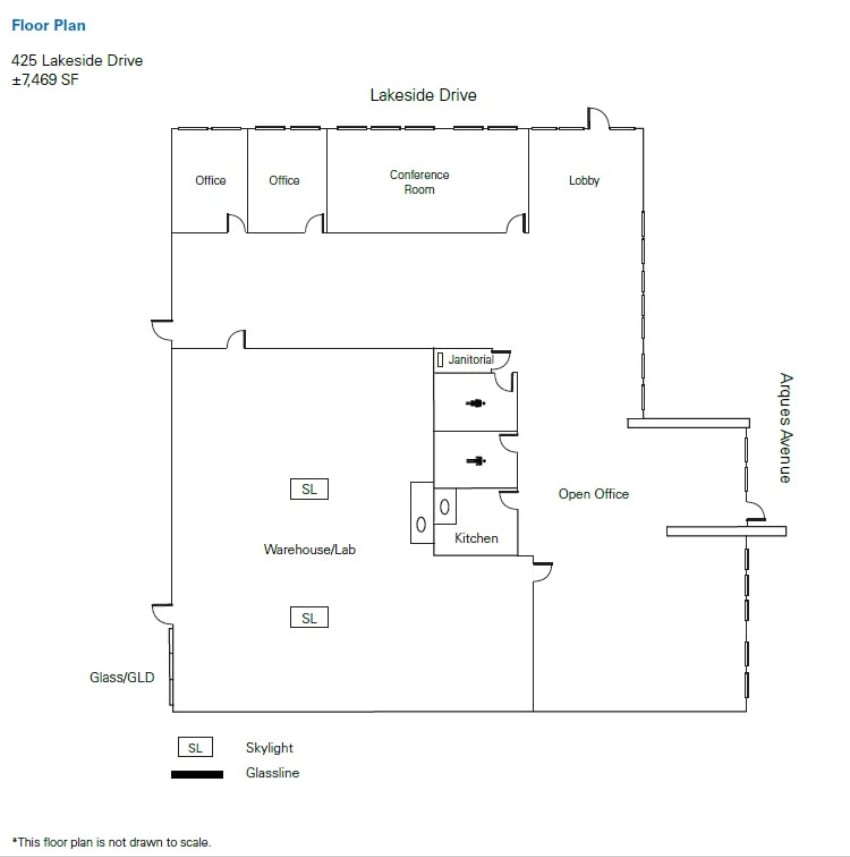 425 Lakeside Dr, Sunnyvale, CA à louer Plan d’étage- Image 1 de 1