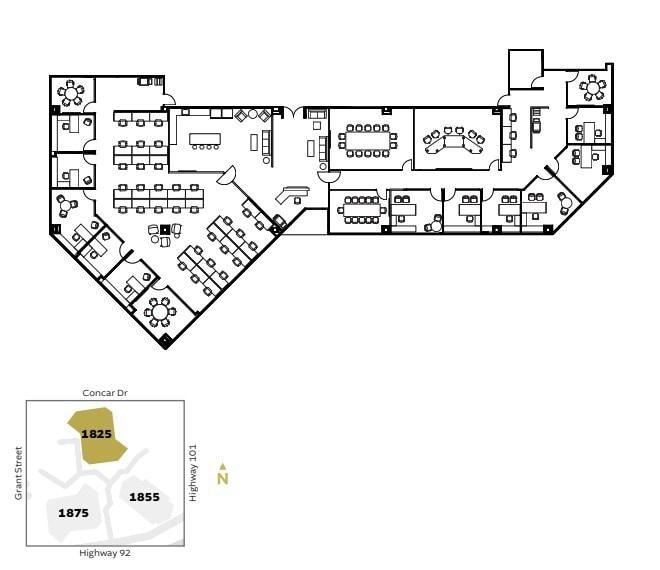 1825 S Grant St, San Mateo, CA for lease Floor Plan- Image 1 of 1
