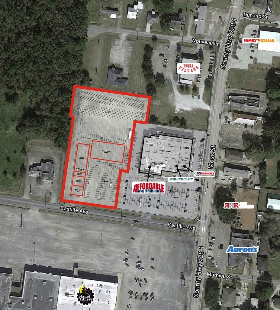 100 Castille Ave-Land, Lafayette, LA à vendre Aérien- Image 1 de 3