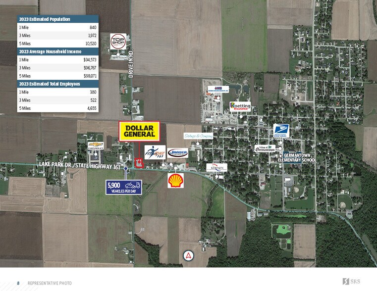 1549 Lake Park Dr, Germantown, IL à vendre - Aérien - Image 2 de 3