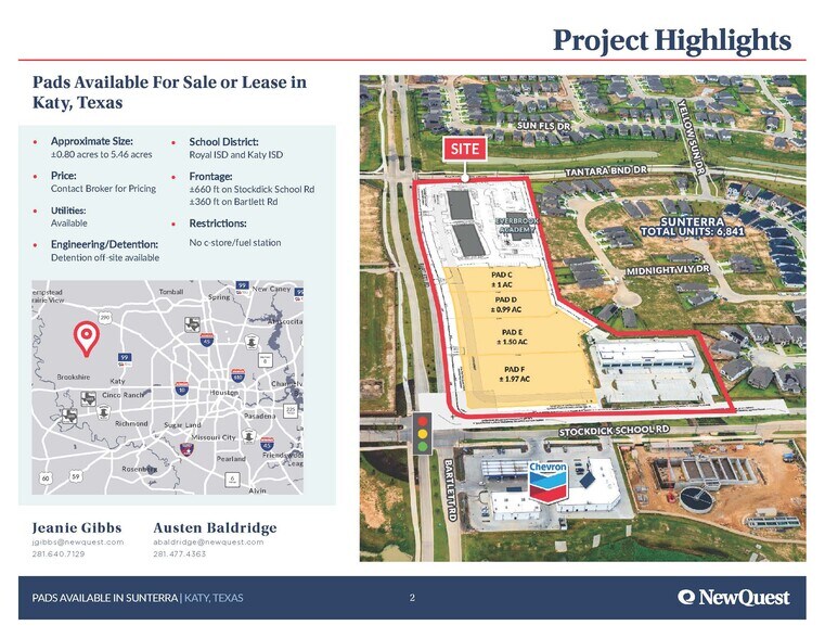 NEC of Stockdick Rd and Bartlett Rd, Katy, TX à vendre - Photo du bâtiment - Image 2 de 4