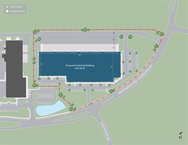 Westinghouse Commons Dr, Charlotte, NC à louer - Plan de site - Image 2 de 2
