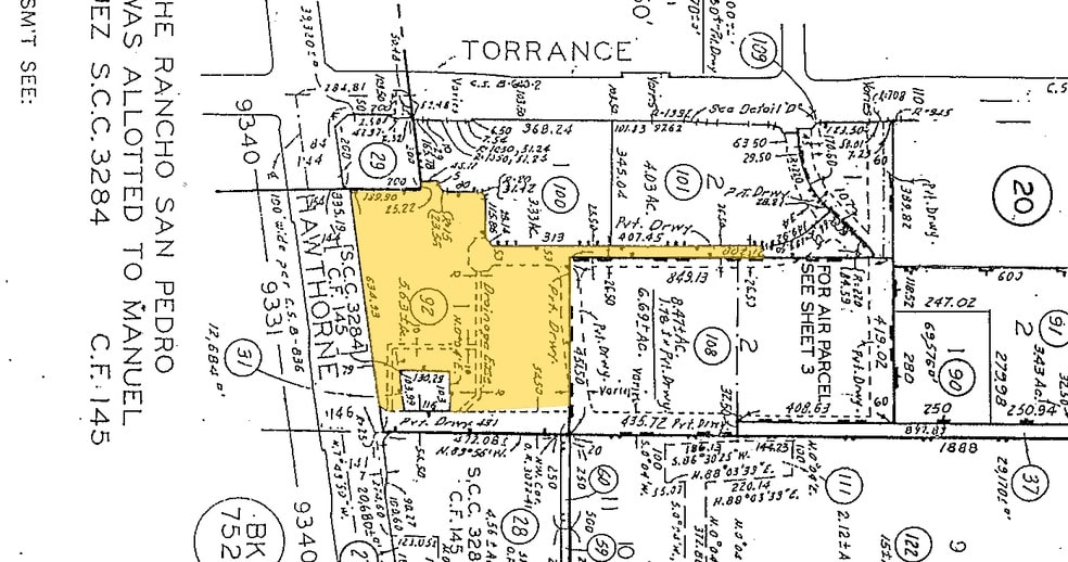 21250 hawthorne Blvd, Torrance, CA for lease - Plat Map - Image 2 of 16